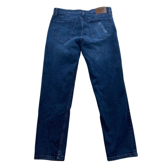 Chaps Men Jeans Size 32x30 Straight Fit Classic Blue Denim Casual Cotton Stretch - Picture 2 of 16